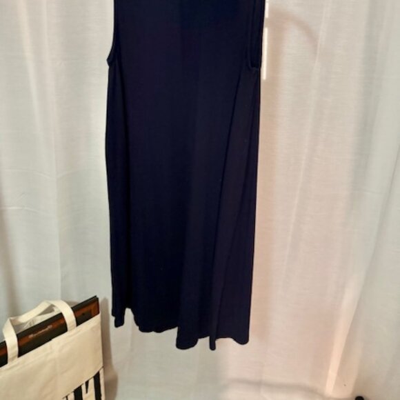 Forever 21 Navy Shift Dress with White Peter Pan Collar - Picture 2 of 3